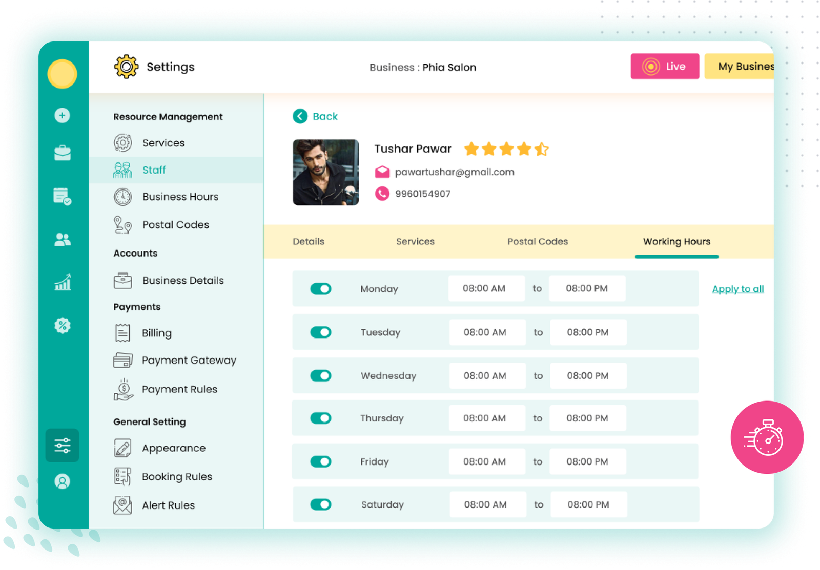 Appointment System Mockup
