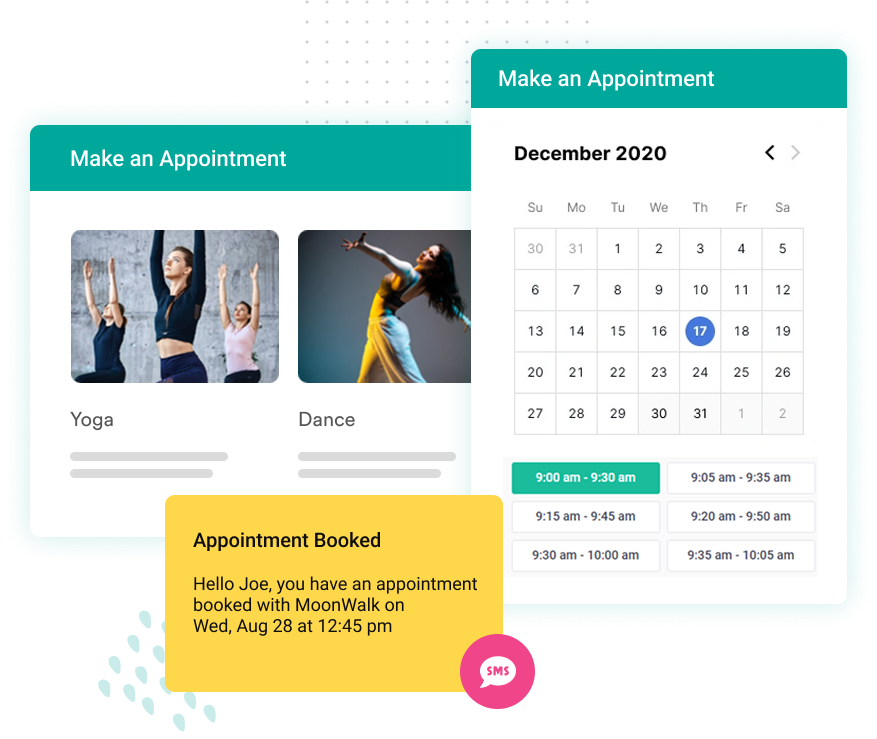 Appointment booking widget preview