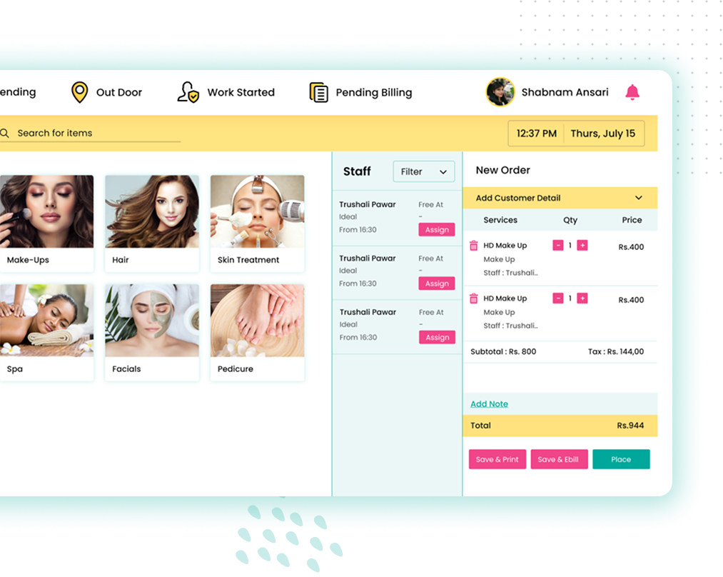 Consecutive service booking